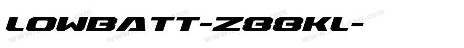 LowBatt-z88KL字体转换