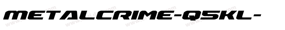 Metalcrime-q5Kl字体转换