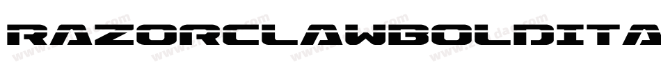 RazorclawBoldItalic-dV0x字体转换