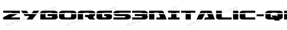 Zyborgs3DItalic-qP0x字体转换