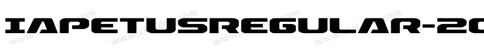 IapetusRegular-2ord字体转换
