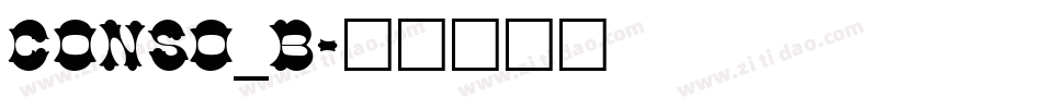 CONSO_B字体转换