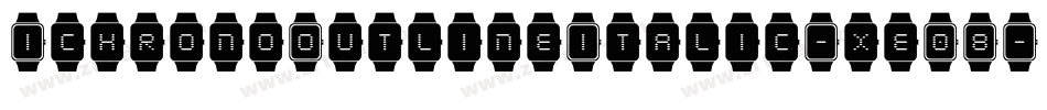 IchronoOutlineItalic-xe08字体转换