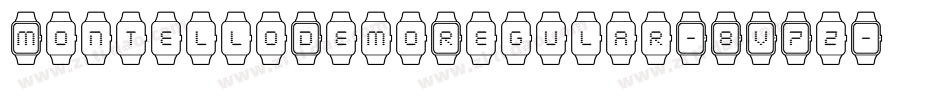 MontelloDemoRegular-8V7z字体转换