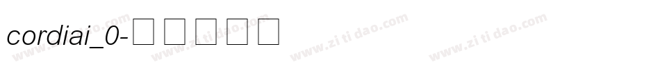 cordiai_0字体转换