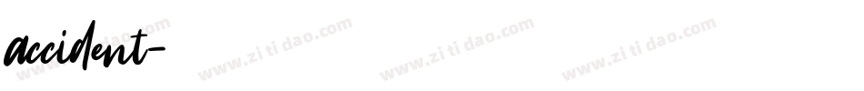 accident字体转换