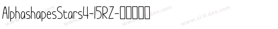 AlphashapesStars4-l5RZ字体转换