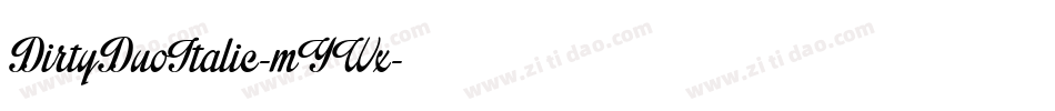 DirtyDuoItalic-mYWx字体转换