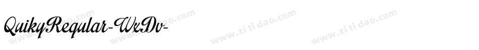 QuikyRegular-WxDv字体转换