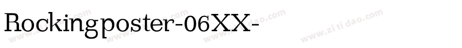 Rockingposter-06XX字体转换
