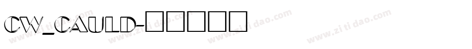 CW_CAULD字体转换