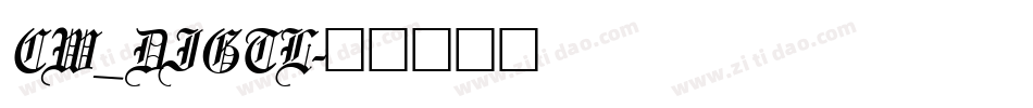 CW_DIGTL字体转换