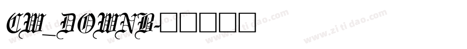 CW_DOWNB字体转换