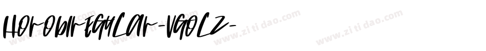 HorobiRegular-VGOlz字体转换