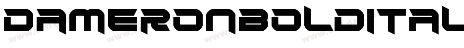 DameronBoldItalic-G2zG字体转换