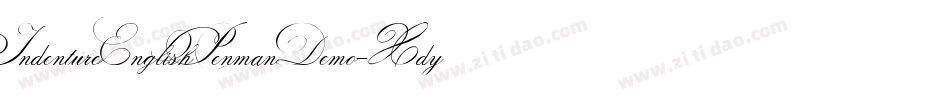 IndentureEnglishPenmanDemo-Xdyj字体转换