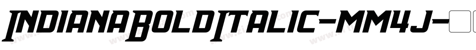 IndianaBoldItalic-mm4j字体转换