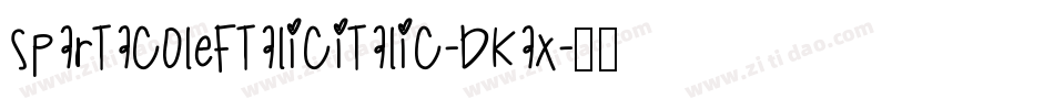 SpartacoLeftalicItalic-BKax字体转换