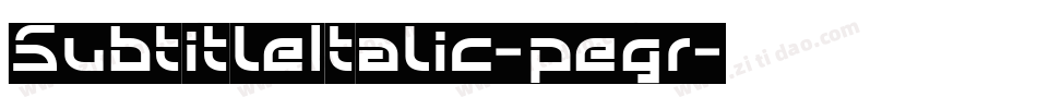 SubtitleItalic-pegr字体转换