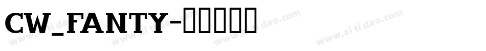 CW_FANTY字体转换