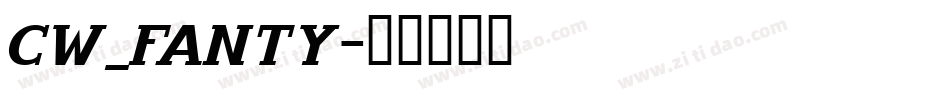 CW_FANTY字体转换