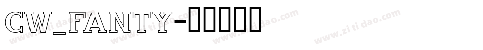 CW_FANTY字体转换