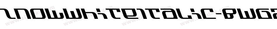 ZnowWhiteItalic-BWG2B字体转换