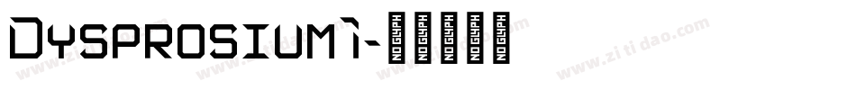 Dysprosium1字体转换