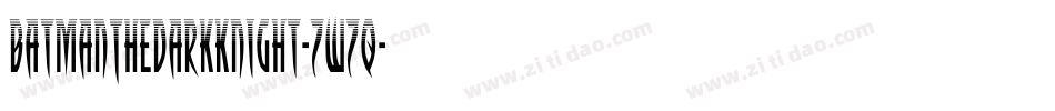 BatmanTheDarkKnight-ZWzq字体转换