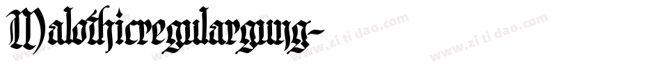 Malothicregulargung字体转换