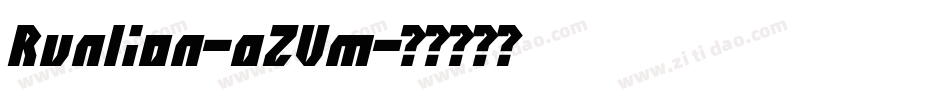 Runlion-aZVm字体转换