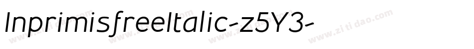 InprimisfreeItalic-z5Y3字体转换