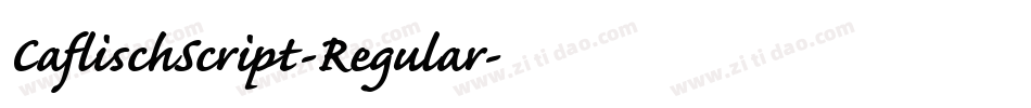 CaflischScript-Regular字体转换