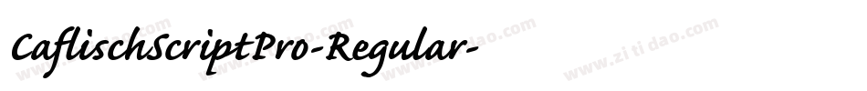 CaflischScriptPro-Regular字体转换