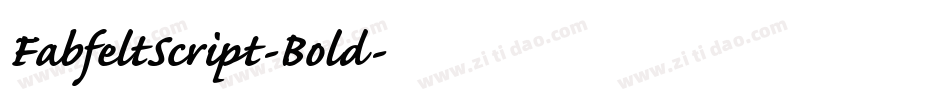 FabfeltScript-Bold字体转换