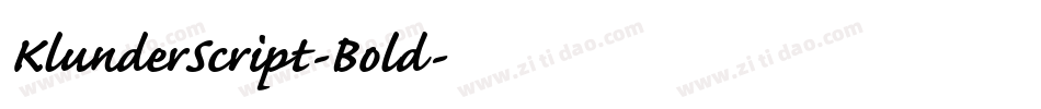 KlunderScript-Bold字体转换