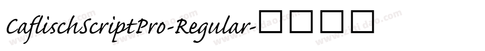 CaflischScriptPro-Regular字体转换