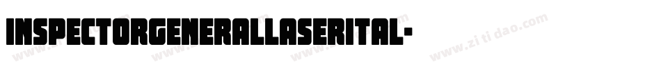 inspectorgenerallaserital字体转换