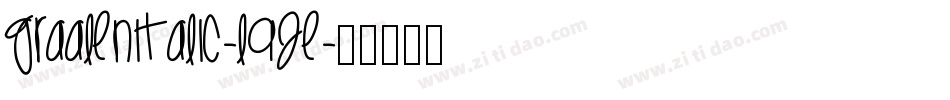 GraalenItalic-L9JE字体转换
