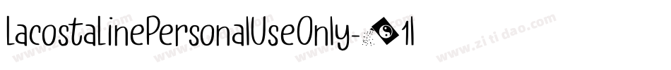 LacostaLinePersonalUseOnly-51lna字体转换