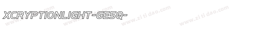 XCryptionLight-GE5q字体转换