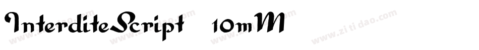 InterditeScript-10mM字体转换