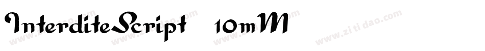 InterditeScript-10mM字体转换
