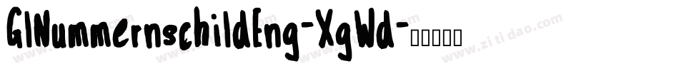 GlNummernschildEng-XgWd字体转换