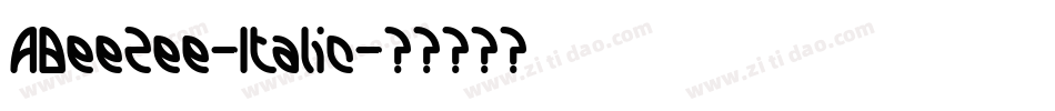 ABeeZee-Italic字体转换