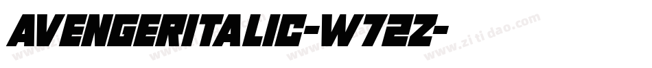 AvengerItalic-w72z字体转换