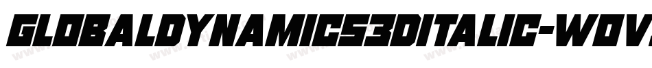 GlobalDynamics3DItalic-w0vz字体转换