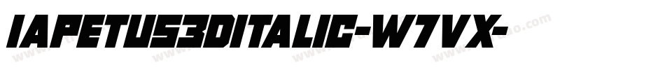Iapetus3DItalic-w7vx字体转换