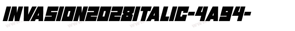 Invasion2028Italic-4a94字体转换