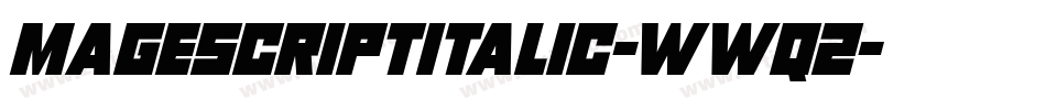 MageScriptItalic-wWq2字体转换